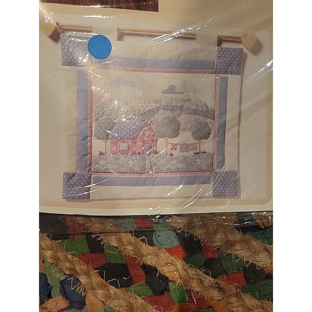 Quilted Wall Hanging Kit Creative Circle Little Country Home Stitchery #1030 Vtg